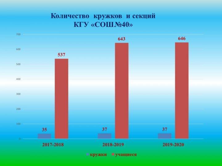Информация о количестве кружков и секций